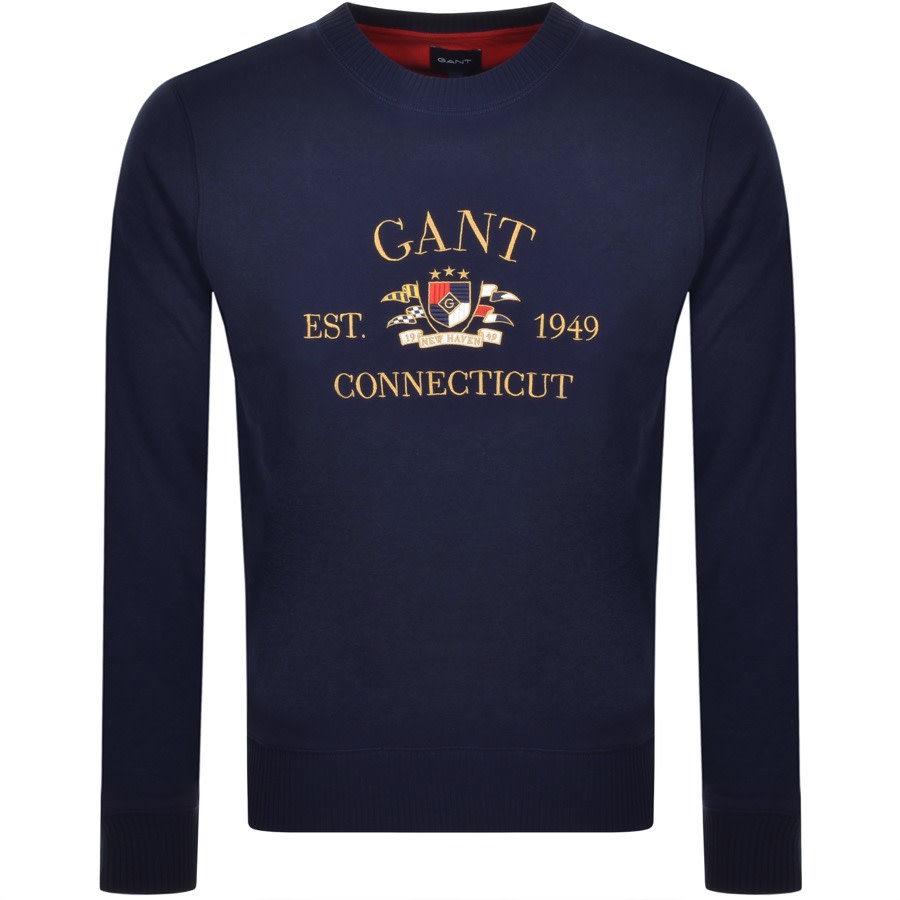 Alternative Image for ProductGant Flag Crest Crew Neck Sweatshirt Blue1